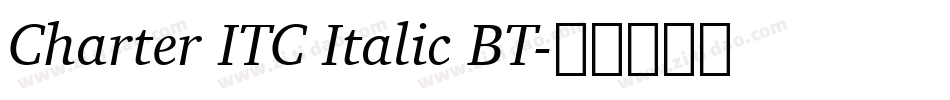 Charter ITC Italic BT字体转换